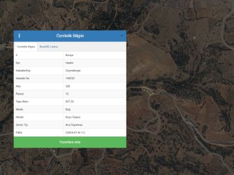 KONYA HADİM GÖYNÜKKIŞLA’DA KADASTRO YOLU OLAN SATILIK 647 m² TARLA