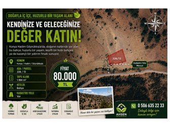 HADİM GÖYNÜKKIŞLA’DA 1184m² SATILIK BAHÇE