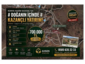 HADİM BADEMLİ’DE ARSA İÇİNDE 2 KATLI EV – UYGUN FİYATLI FIRSAT!