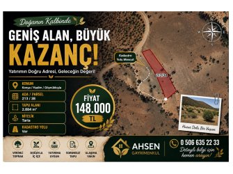 Hadim Göynükkışla'da Yatırımlık & Bereketli 2.884 m² Tarla!