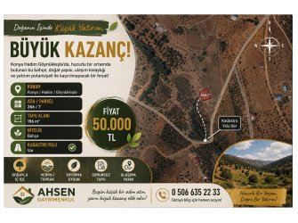BÜTÇE DOSTU HOBİ BAHÇESİ | Hadim Göynükkışla'da Satılık Müstakil Bahçe!